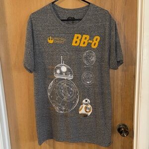 Star Wars Gray BB-8 Astro Droid Graphic Gray Tee Large